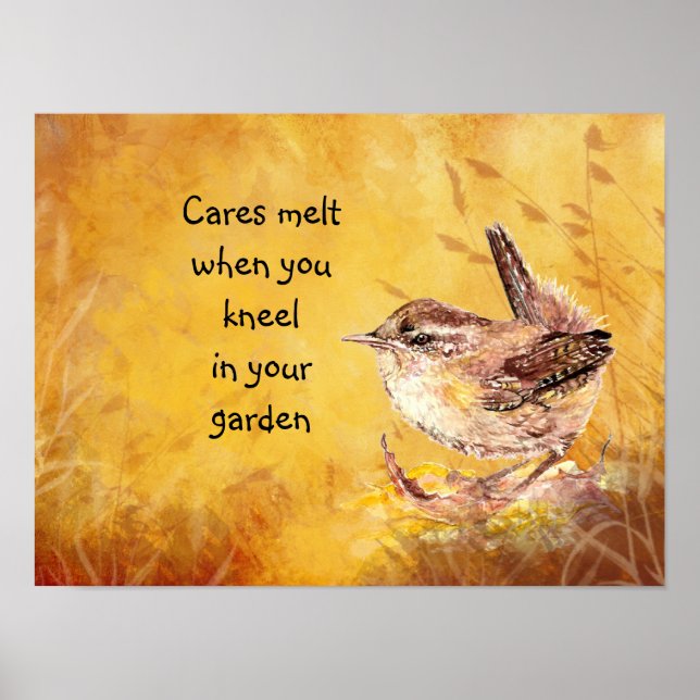 Karikaturen schmelzen, wenn Sie in Ihrem Garten Bi Poster (Vorne)