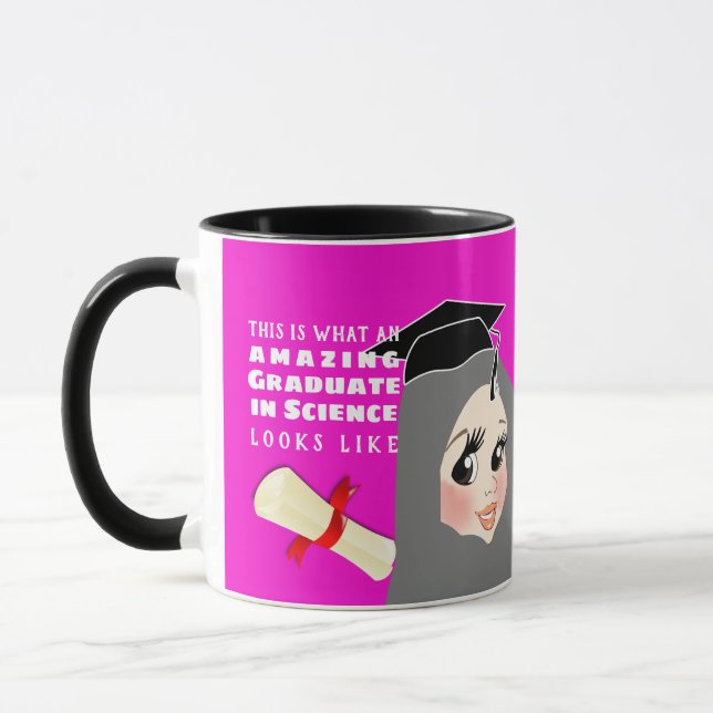 Karikaturengeschenk Frau Hijab-Muslime Tasse (Links)