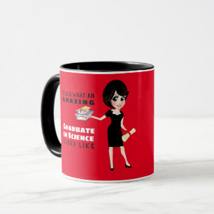 Karikaturengeschenk Weiblich Brünett Kurz Tasse