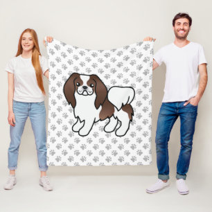 Karikaturenhund und -pfähle fleecedecke
