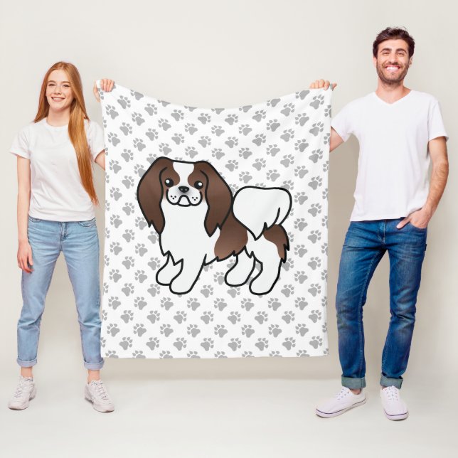 Karikaturenhund und -pfähle fleecedecke (Beispiel)