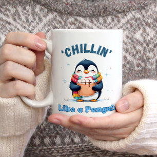 Karikaturenpinguin, Chillin wie ein Pinguin Winter Zweifarbige Tasse