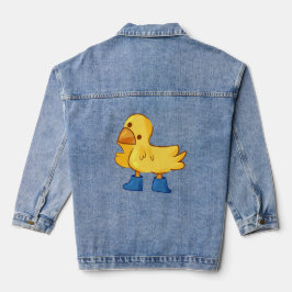 Karikaturenstil der süße Tier-Ente Jeansjacke