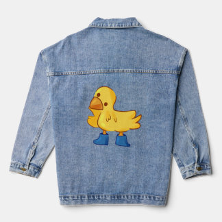 Karikaturenstil der süße Tier-Ente Jeansjacke