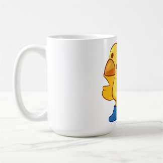 Karikaturenstil der süße Tier-Ente Kaffeetasse