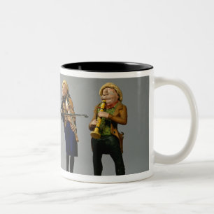 Karikaturfigürchen der Musiker Zweifarbige Tasse