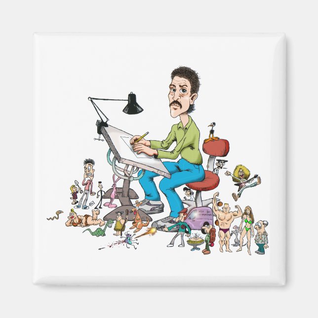 Karikaturist Magnet (Vorne)