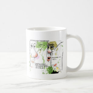 Karikaturist verließ lustige Geschenke und T-Shirt Kaffeetasse