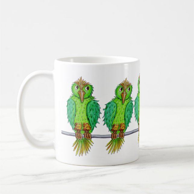 Karikaturvögel Kaffeetasse (Links)