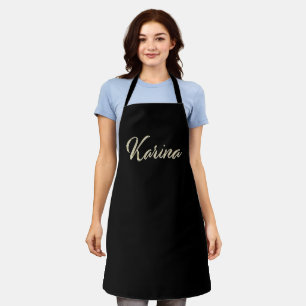 Karina or blanc tablier de cuisine à l'écriture ma