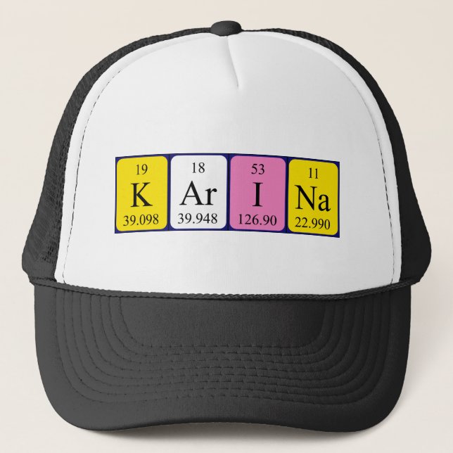 Karina Periodensystem Truckerkappe (Vorderseite)