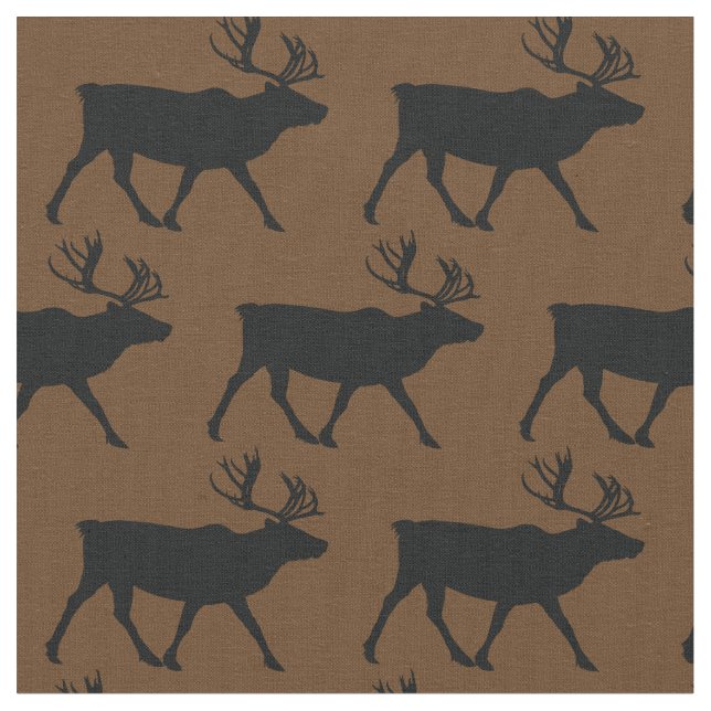 Kariou Silhouetten Brown Stoff (Nahaufnahme)