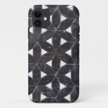 Karkohle Gray Mosaik Blume des Lebensmusters