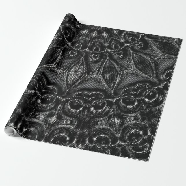 Karkohle Mandala Wrapping Paper Geschenkpapier (Ungerollt)