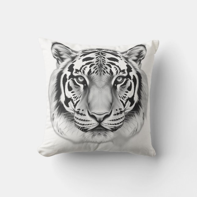 Karkohle-Sketch des Tigergefechtes Kissen (Vorderseite)
