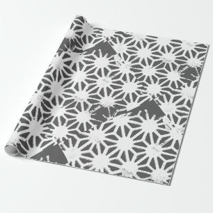 Karkohlegrau-geometrisches Muster Geschenkpapier