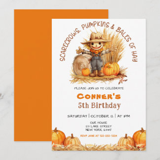 KARKROW PUMPKINS & BALES DES HEUTIGEN GEBURTSTAGS EINLADUNG