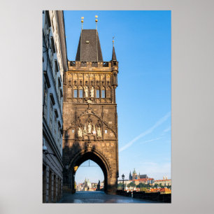 Karl-Brücke alte Turm & Prager Burg Poster