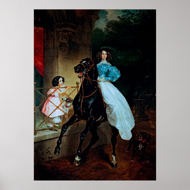 Karl Bryullov: Ein Rider Poster (Vorne)