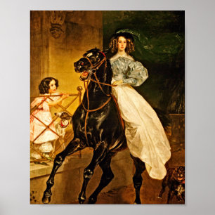 Karl Bryullov - Eine Reiterin Poster
