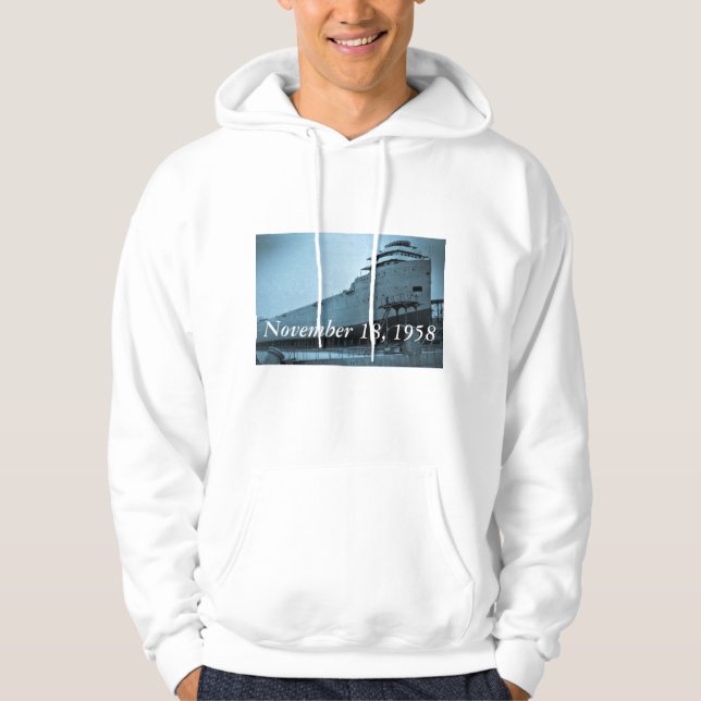 Karl D. Bradley mit Crew-Namen (blauer Sepia) Hoodie (Vorderseite)