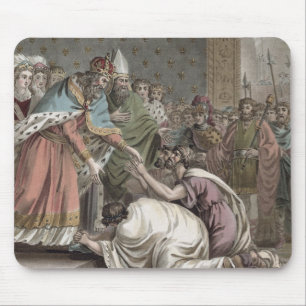Karl der Große (742-814) empfängt die Botschafter Mousepad