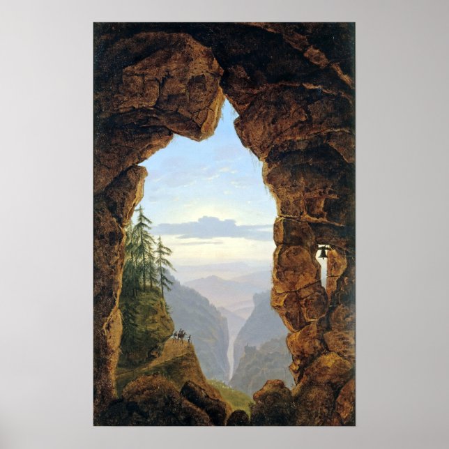 Karl Friedrich Schinkel Das Tor in den Felsen Poster (Vorne)