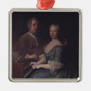 Karl-Heinrich Graun und seine Ehefrau Anna-Louise Silbernes Ornament