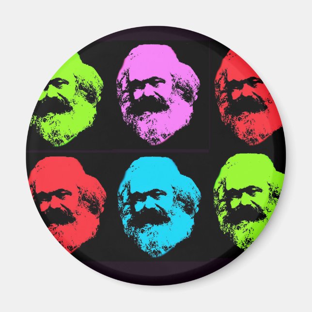 Karl Marx Collage Magnet (Vorne)