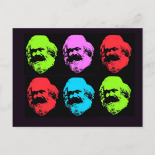 Karl Marx Collage Postkarte