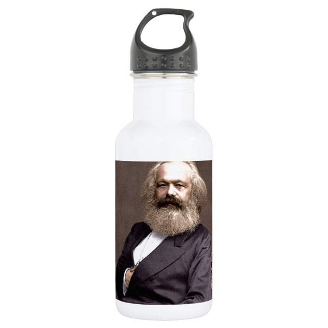 Karl Marx Edelstahlflasche (Vorderseite)