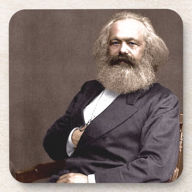 Karl Marx Getränkeuntersetzer (Vorderseite)