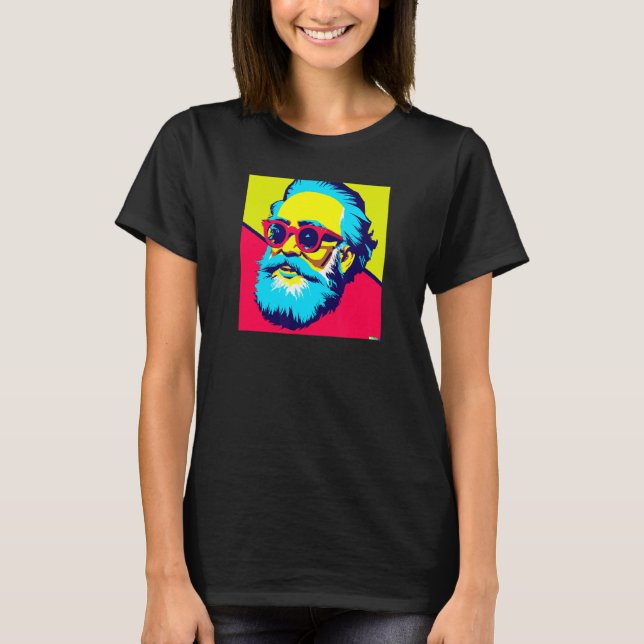 Karl Marx mit Sonnenbrille Pop T-Shirt (Vorderseite)