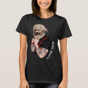 Karl Marx Pop Art Revolution Rocks Tattoo Vintage T-Shirt