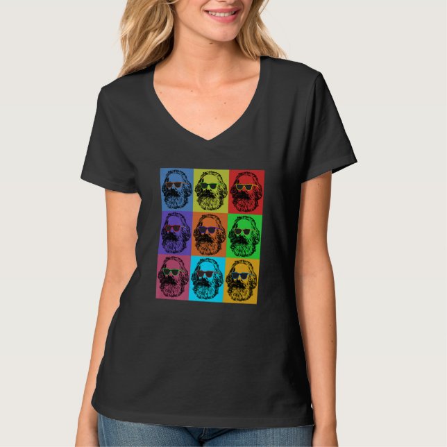 Karl Marx Pop   Revolution Philosopher Teacher T-Shirt (Vorderseite)