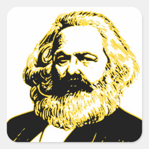 Karl Marx Quadratischer Aufkleber
