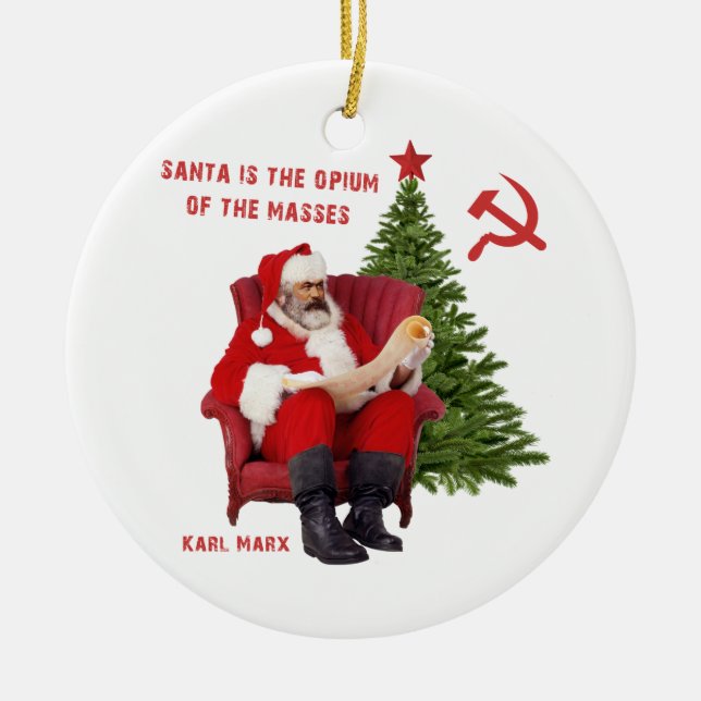 Karl Marx Santa Keramikornament (Vorne)