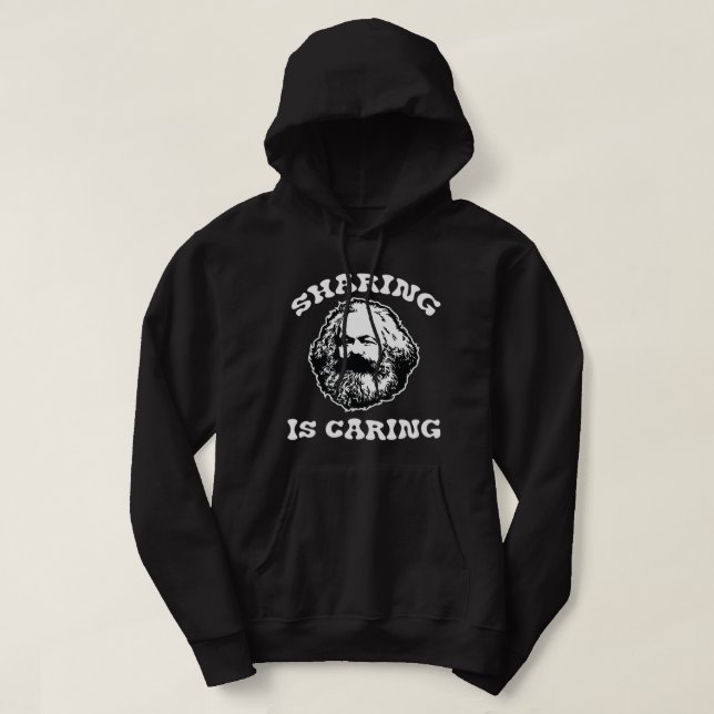 Karl Marx Sharing Kümmre sozialistisch.pn Hoodie (Design vorne)
