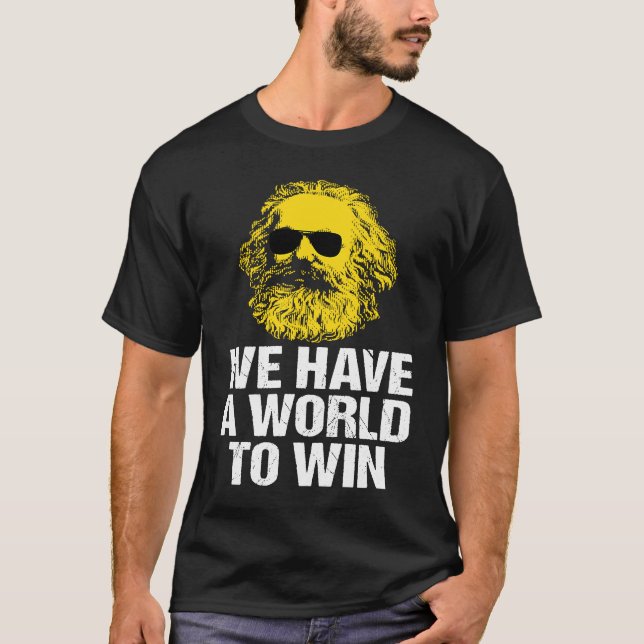 Karl Marx Sozialistin Meme Politisch T-Shirt (Vorderseite)