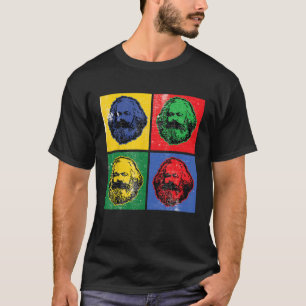 Karl Marx Vintager Retro Pop für Sozialismus Poli T-Shirt