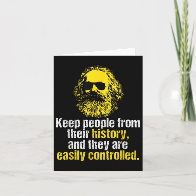 Karl Marx Zitat Funny Sozialistisches Party Dsa Karte (Vorderseite)