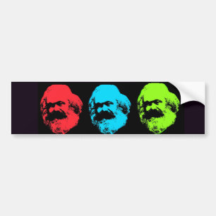 Karl- Marxcollage Autoaufkleber