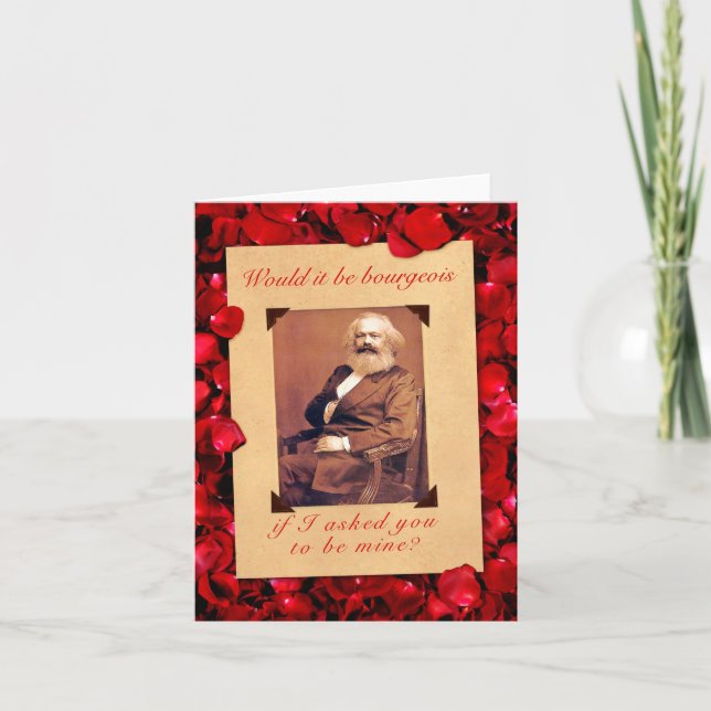 Karl- MarxValentinstag-Karte Feiertagskarte (Vorderseite)