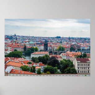 Karlbrücke und St. Nikolaus-Kirche - Prag Poster