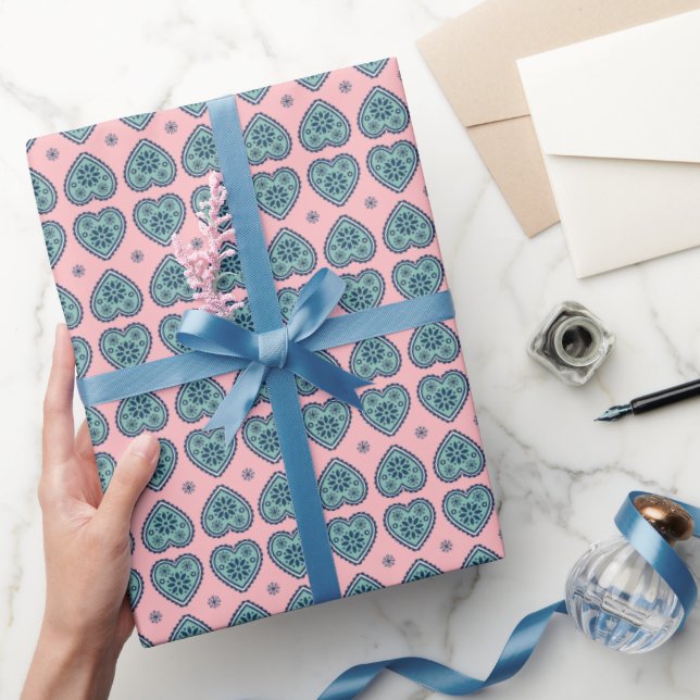 ‘Karlek’ Herz-Muster-Geschenkverpackung  Geschenkpapier (Schenken)