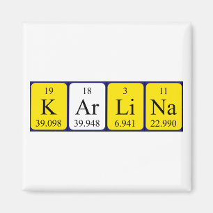 Karlina-Magnet für den periodischen Tabellennamen Magnet