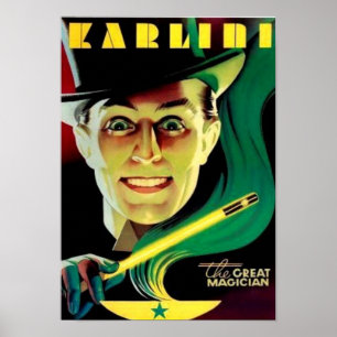 Karlini -- Affiche magique vintage