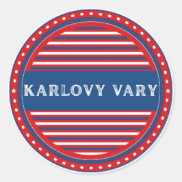 Karlovy Vary City Pride Emblem – Tschechische Iden Runder Aufkleber