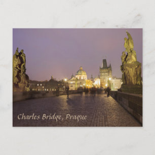 Karlsbrücke, Prager Souvenir-Foto Postkarte