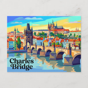Karlsbrücke Tschechien Postkarte